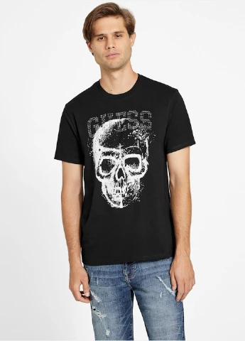 Черная футболка Guess