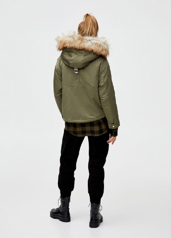 Оливкова (хакі) куртка демісезон,хакі, Pull & Bear