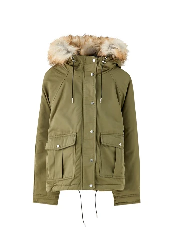 Оливкова (хакі) куртка демісезон,хакі, Pull & Bear
