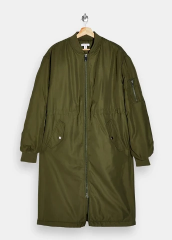 Оливкова (хакі) демісезонна куртка Topshop