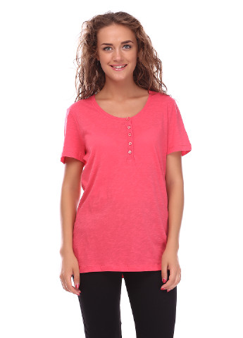 Розовая летняя футболка с коротким рукавом Zone