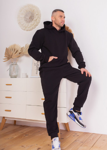 Черный зимний спортивные костюмы ISSA PLUS