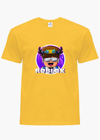 Желтая демисезонная футболка детская роблокс (roblox)(9224-1218) MobiPrint