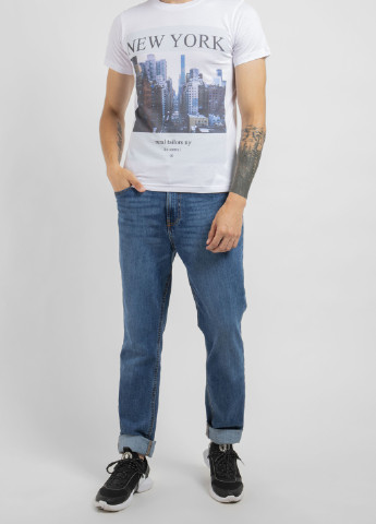 Біла біла футболка з принтом new york Ko Samui