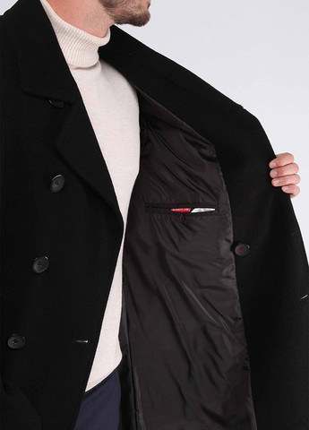 Чорне демісезонне Пальто двобортне Sun's House