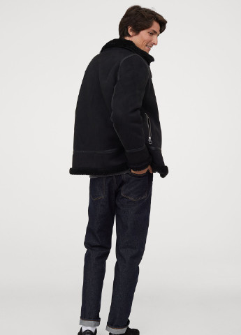 Куртка H&M однотонная чёрная