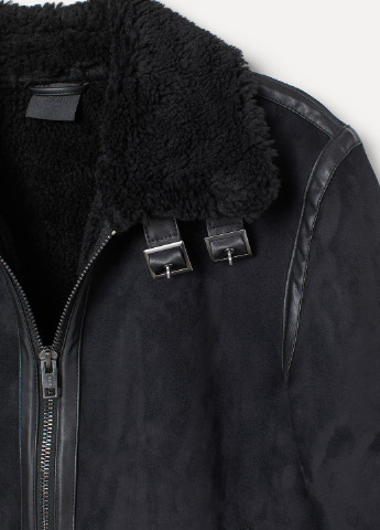 Куртка H&M однотонная чёрная