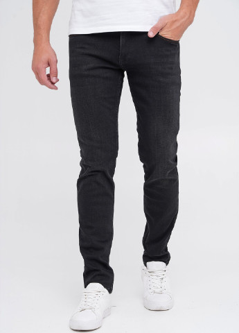 Черные демисезонные зауженные джинсы Trend Collection