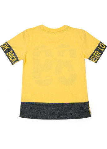 Біла демісезонна футболка дитяча "never look back" (14311-146b-yellow) Breeze