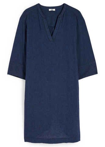 Темно-синее кэжуал платье оверсайз C&A однотонное