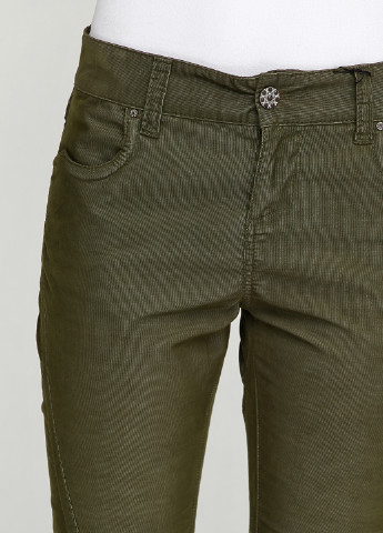 Темно-зеленые кэжуал демисезонные зауженные брюки Stefanel