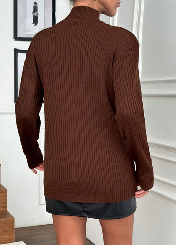 Коричневий демісезонний светр SHEIN