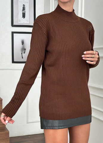 Коричневий демісезонний светр SHEIN