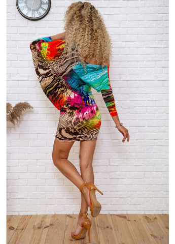 Комбинированное кэжуал платье Ager с абстрактным узором