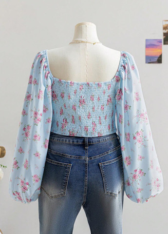 Голубая блуза SHEIN