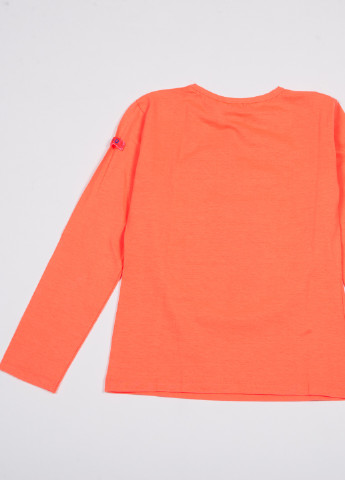 Оранжевый демисезонный кэжуал лонгслив TOM DU с рисунком