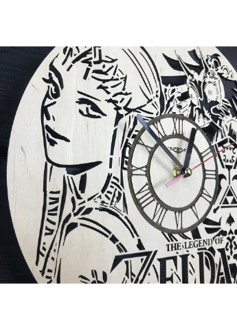 Круглий молодіжний настінний годинник з дерева «The Legend of Zelda» 7Arts (253567812)