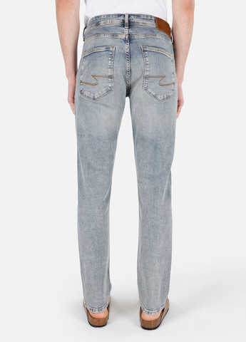 Серо-голубые демисезонные зауженные джинсы Colin's