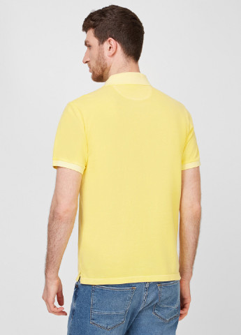 Желтая футболка-поло для мужчин Gant однотонная