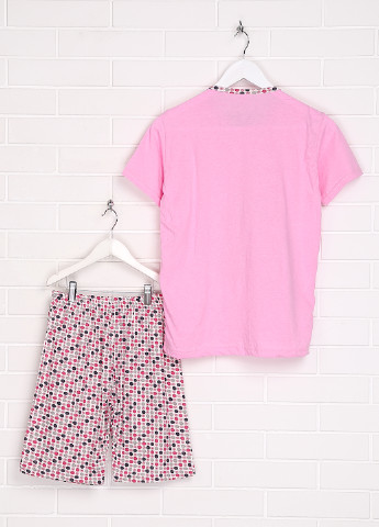 Розовый демисезонный комплект (футболка, шорты) Adalya