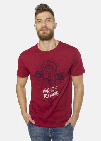Бордовая футболка MR 520