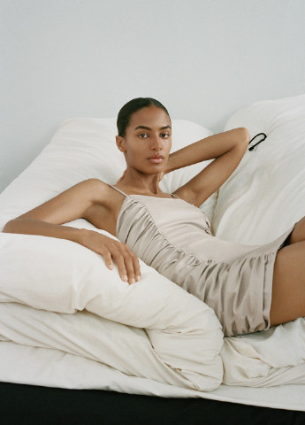 Темно-серое кэжуал платье Zara однотонное