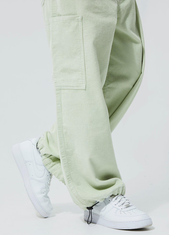 Светло-зеленые кэжуал демисезонные карго брюки Boohoo
