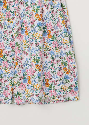 Комбинезон H&M комбинезон-шорты цветочный белый кэжуал вискоза