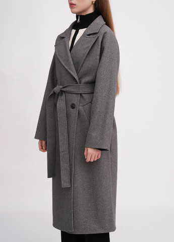 Сіре демісезонне Пальто двобортне EQUILIBRI