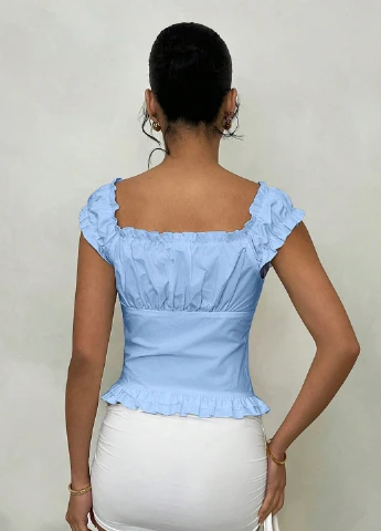Блакитна блуза SHEIN
