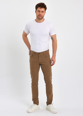 Бежевые кэжуал летние зауженные брюки Trend Collection