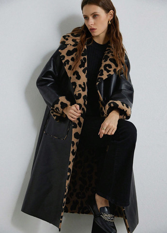 Комбінована зимня куртка куртка-пальто SHEIN