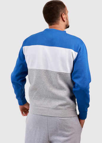 Комбинированный свитшот Blue 84 надпись без декора (361422101)