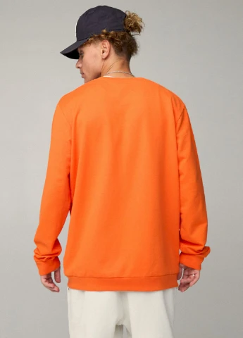 Помаранчевий світшот чоловічий oversize /no flis/ YAPPI (252258574)