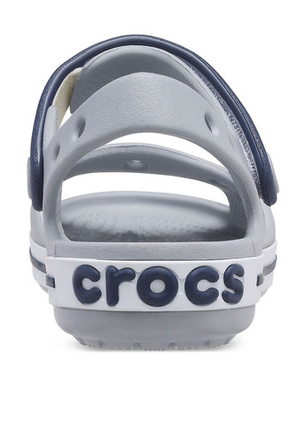 Серые кэжуал сандалии Crocs на липучке