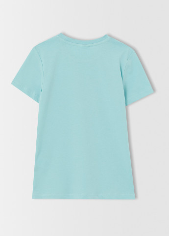 Блакитна літня футболка DeFacto