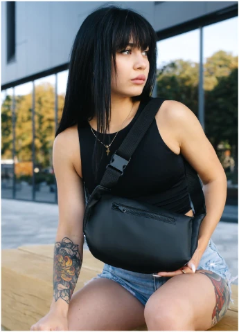 Жіноча поясна cумка бананка Tirso Max 38х17х6 см Sambag (254595037)