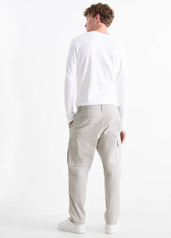 Серые кэжуал демисезонные карго брюки C&A