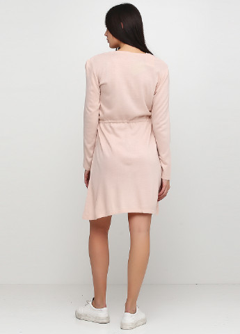 Светло-розовое кэжуал платье CINAR DEMIR однотонное