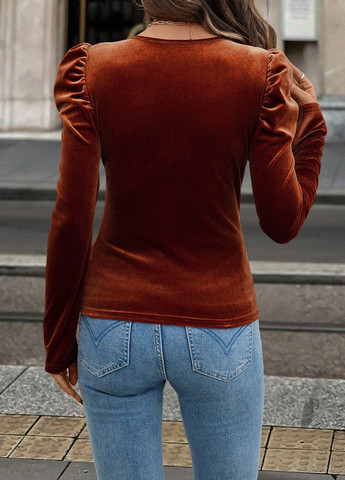 Коричнева блуза SHEIN