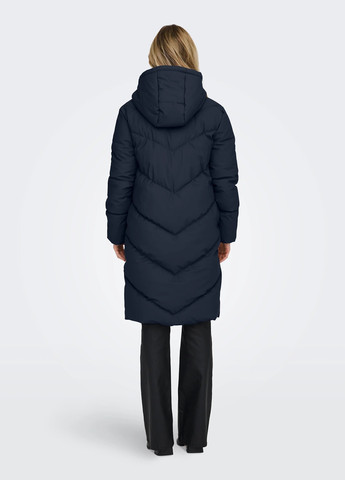 Темно-синяя зимняя куртка куртка-пальто Only