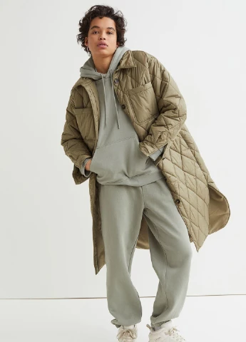 Худі фліс,блідо-м'ятний, H&M Basic (255273963)