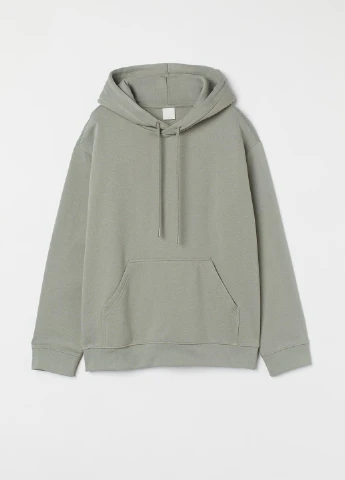 Худі фліс,блідо-м'ятний, H&M Basic (255273963)
