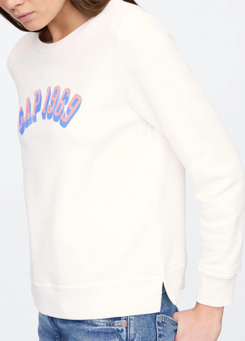 Білий світшот Gap напис без декору (334710084)