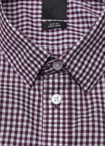 Фиолетовая кэжуал рубашка в клетку H&M