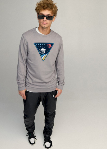 Серый свитшот мужской basic /no flis/ YAPPI (252259179)