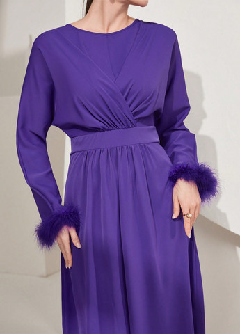 Фіолетова вечірня сукня SHEIN однотонна