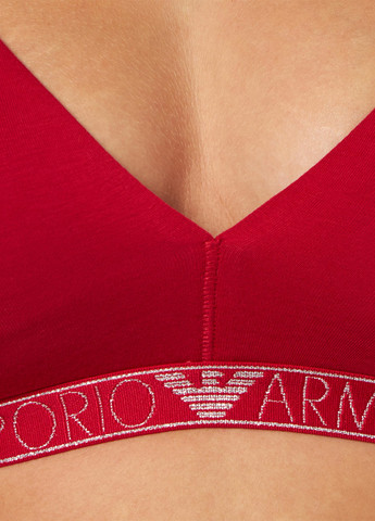 Красный бралетт бюстгальтер Emporio Armani без косточек хлопок