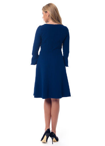 Темно-синее кэжуал платье GENEVIE однотонное