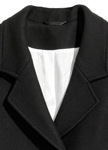Черное демисезонное Пальто из смесовой шерсти H&M